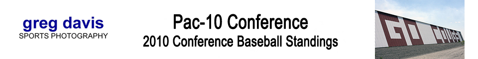 Pac-10 Conference 2010 Baseball Standings Banner